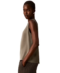 Calvin Klein Women's Satin Crewneck Sleeveless Shell