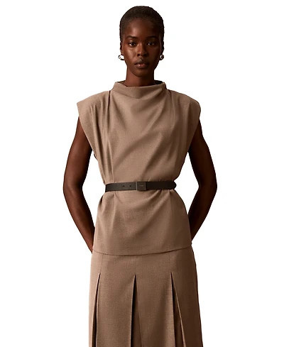 Calvin Klein Women's Draped Neck Top