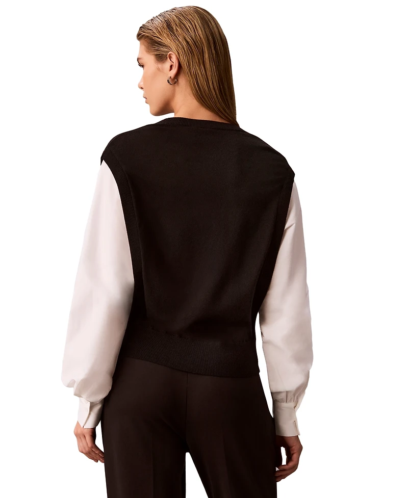 Calvin Klein Women's Crewneck Long-Sleeve Sweater
