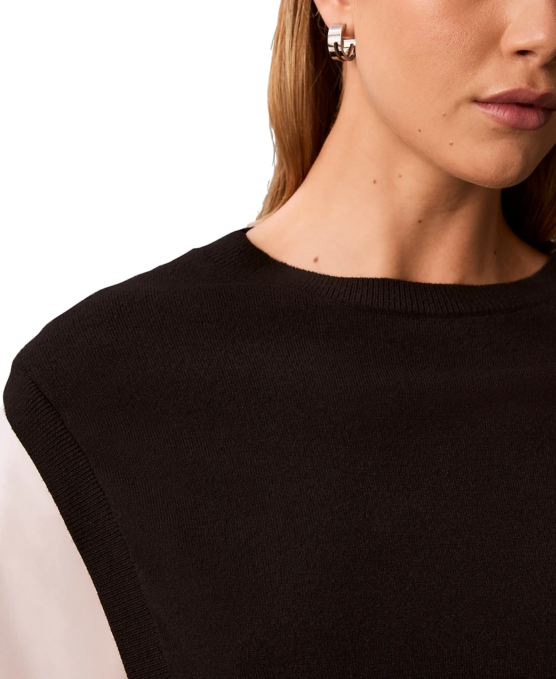 Calvin Klein Women's Crewneck Long-Sleeve Sweater
