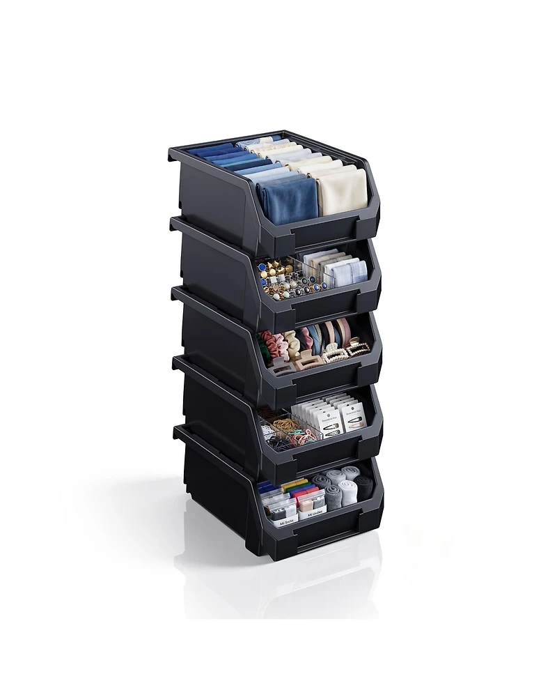 Sorbus Small Open Front Stackable Clothing Storage Bin - Closet and Wardrobe Organizer