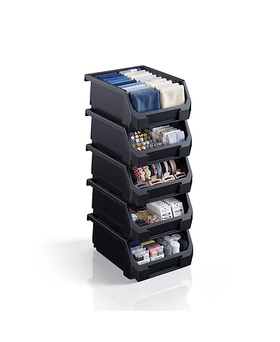 Sorbus Small Open Front Stackable Clothing Storage Bin - Closet and Wardrobe Organizer