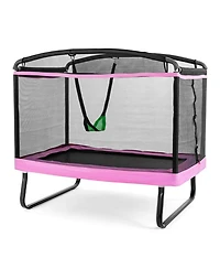 Sugift 6 Feet Kids Trampoline with Safety Enclosure Net and Removable Swing, Ages 3+