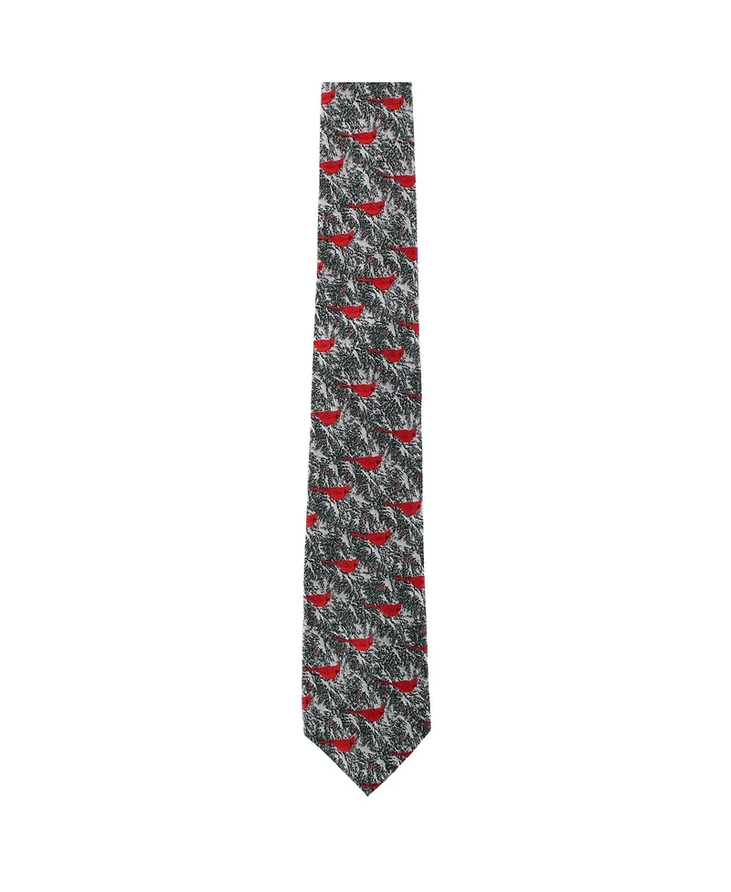 Trafalgar Men's The Snowy Virginia Nightingale Silk Novelty Necktie