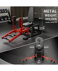 Mikolo Hip Abductor Machine, Abductor Adductor Machine Plate-Loaded, Inner and Outer Thigh Machine with 6 Levels Gear System, Glute Machines Home Gym