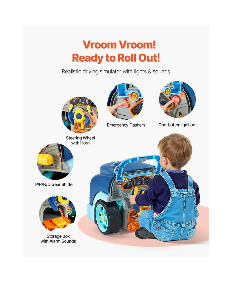 Hongge Mechanic Engine Repair Electric Screwdriver 60-Piece Playset, Ages 3+