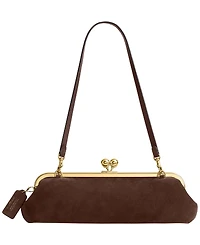 Coach Kiss-Lock Small Suede Frame Handbag 30
