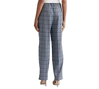 Jones New York Petite Plaid Straight-Leg Pull-On Pants