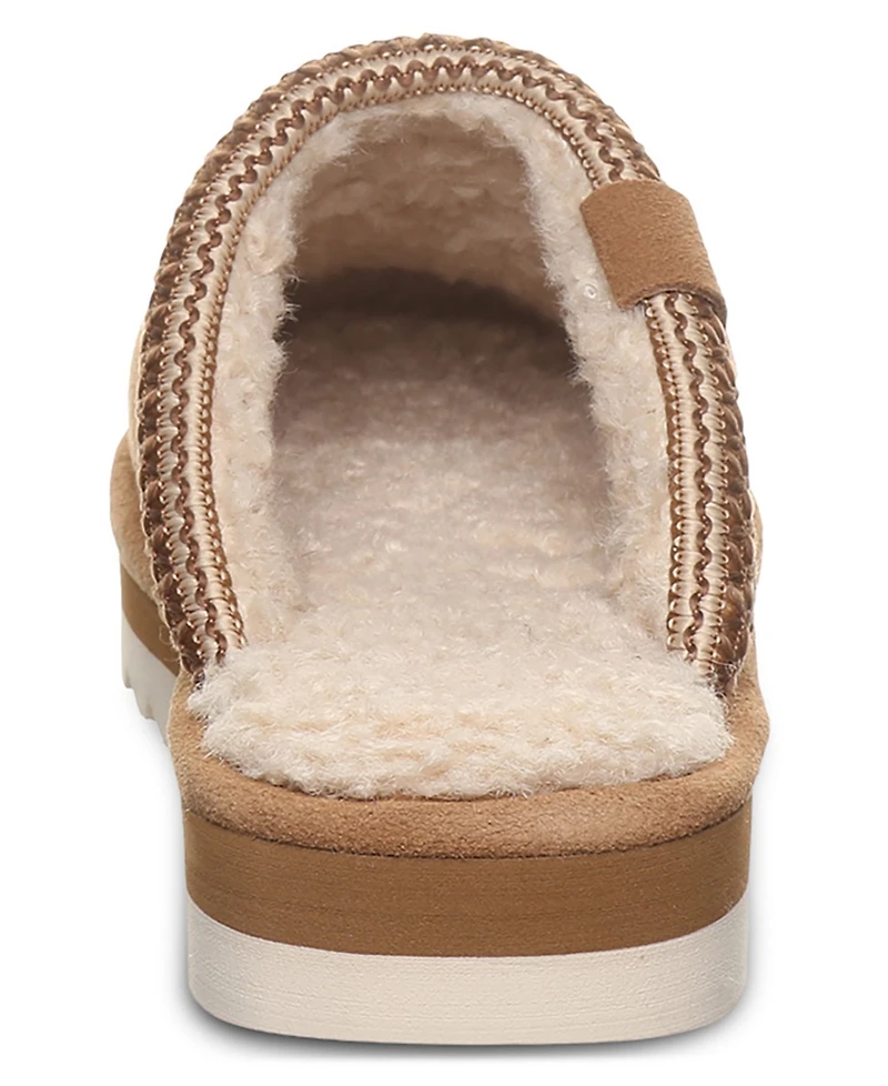 Bearpaw Women's Arden Faux Fur Accent Slip-On Slippers
