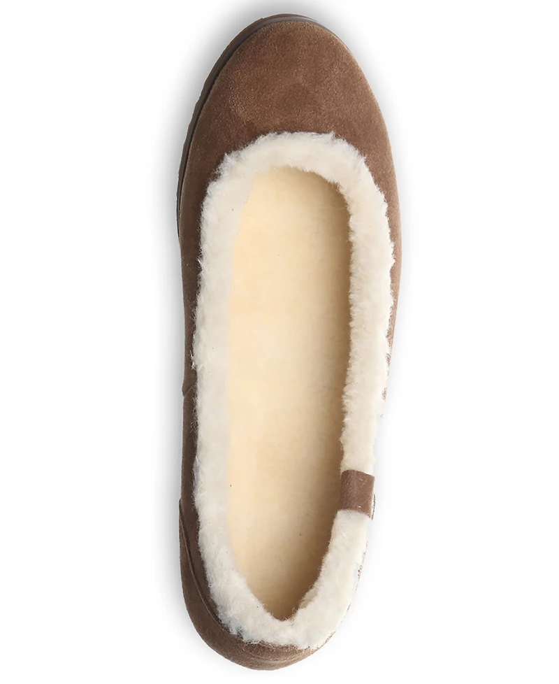 Bearpaw Women's Delphi Faux Fur Trim Ballet Flats