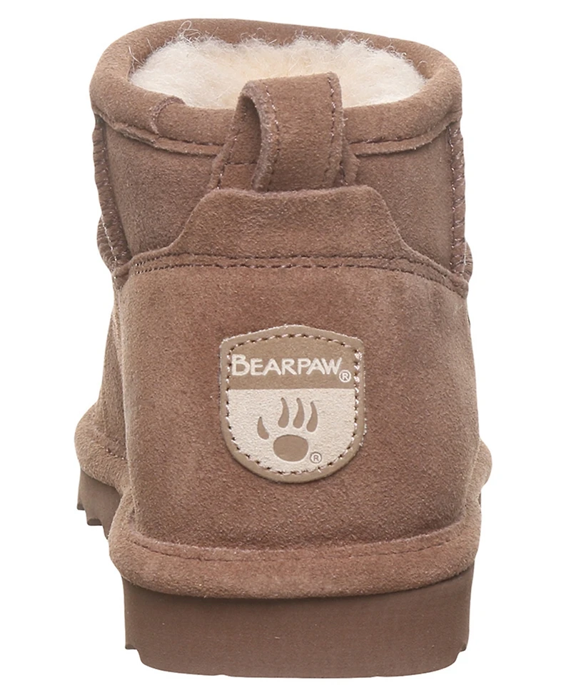 Bearpaw Women's Shorty Round Toe Suede Booties