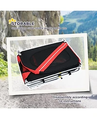 Mountaintop Dog Bike Trailer,20" Rubber Wheels, 3 Entrances, Mesh Screen, Off-Road Travel