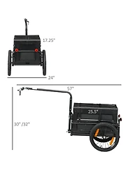 Mountaintop Trailer for Bike, Bicycle Cargo Trailer with Removable Storage Box, No Bottom
