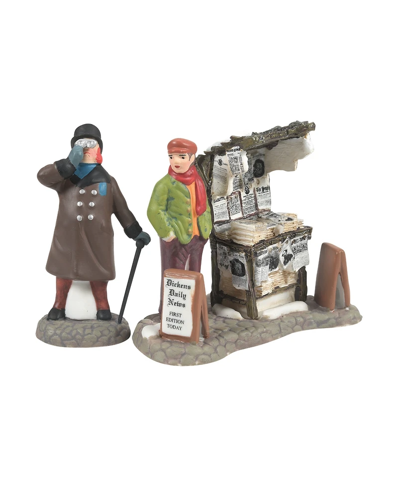 Department 56 Dickens Village London Newspaper Stand 2-Pc. Figurine