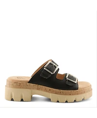 Spring Step Women's Marbello Wedge Sandal with Buckle Closure