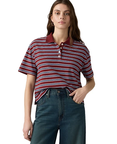 Levi's Women's Didion Rugby Short-Sleeve Collared Polo Shirt
