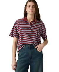 Levi's Women's Didion Rugby Short-Sleeve Collared Polo Shirt