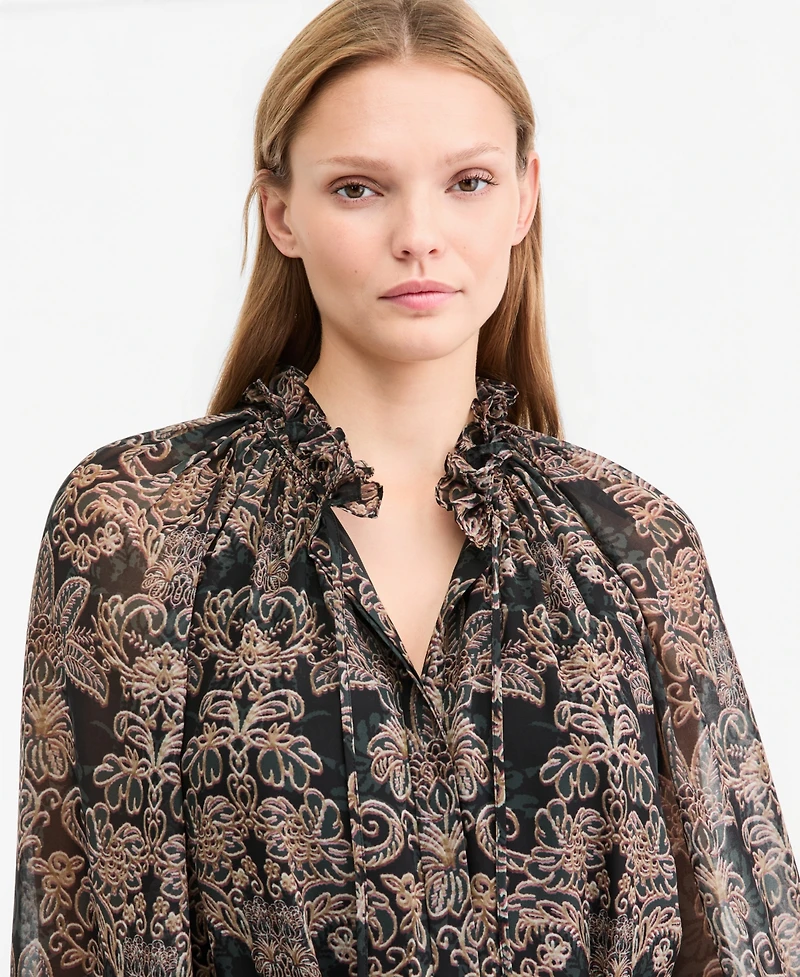 Kobi Halperin Women's Alli Long-Sleeve Tiered Ruffle Dress