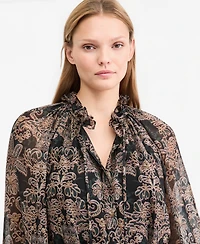 Kobi Halperin Women's Alli Long-Sleeve Tiered Ruffle Dress