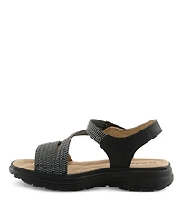 Flexus Women's Abie Strappy Sandal with Cushioned Leather Insole