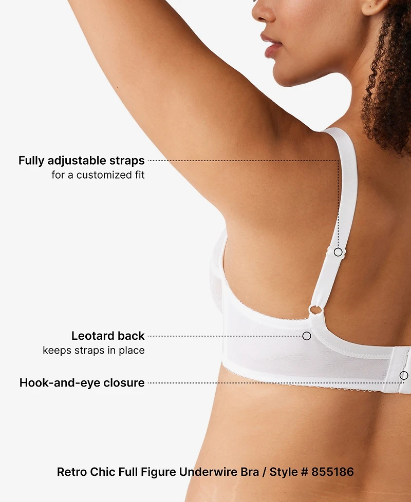 Retro Chic Full-Figure Underwire Bra 855186, Up To J Cup
