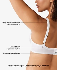 Retro Chic Full-Figure Underwire Bra 855186, Up To J Cup
