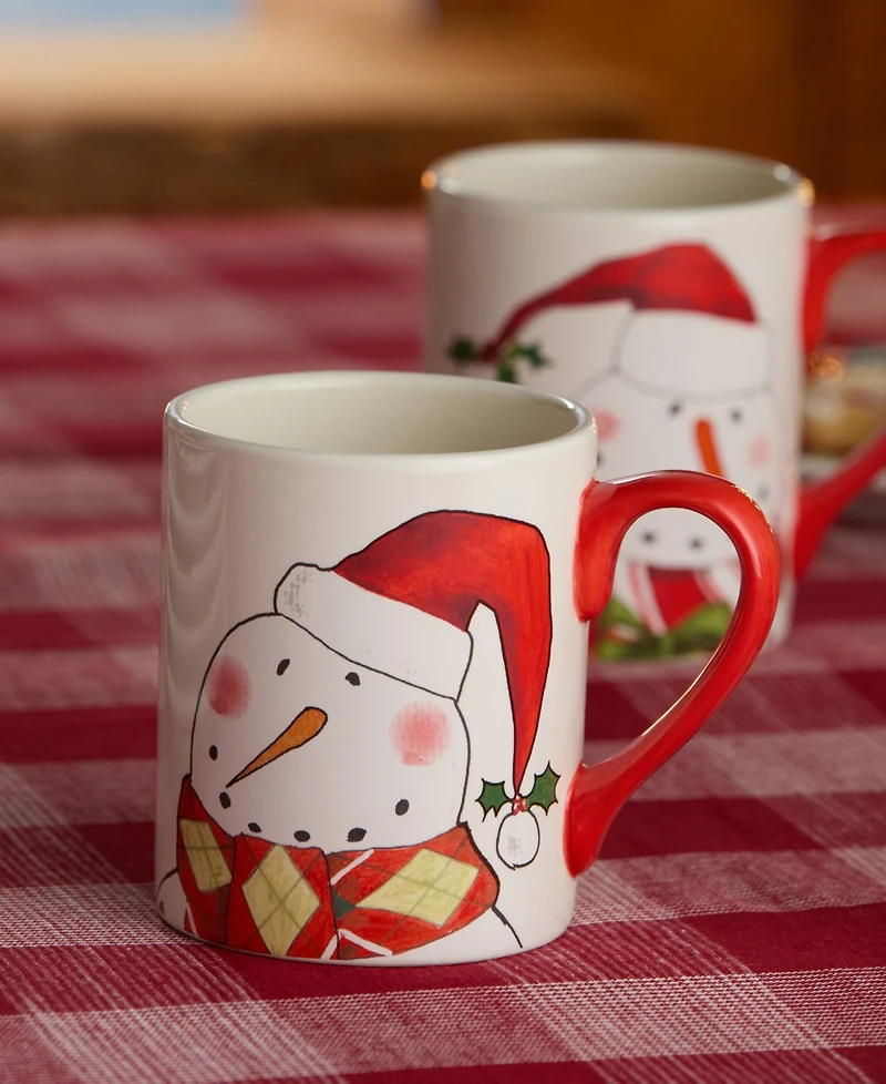 Certified International Snowman Delight Mugs, Set of 4
