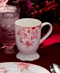 Certified International Crimson Noel Mugs, Set of 6