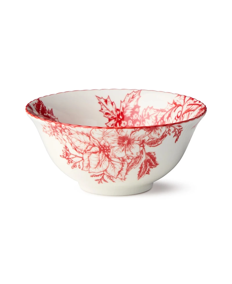Certified International Crimson Noel All-Purpose Bowls, Set of 6