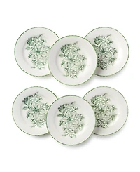 Certified International Winter Evergreen Canape Plates, Set of 6