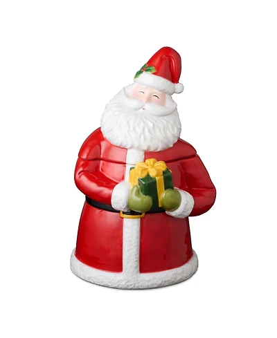 Certified International Santa Delight 3-d Cookie Jar