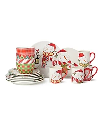 Certified International Snowman Delight 16-Piece Dinnerware Set, Service For 4