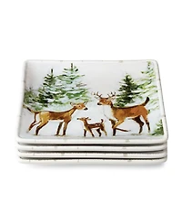 Certified International Winter Cabin Dinner Plates, Set of 4