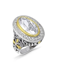 Macy's Oval Cubic Zirconia Oxidized Accents Statement Ring