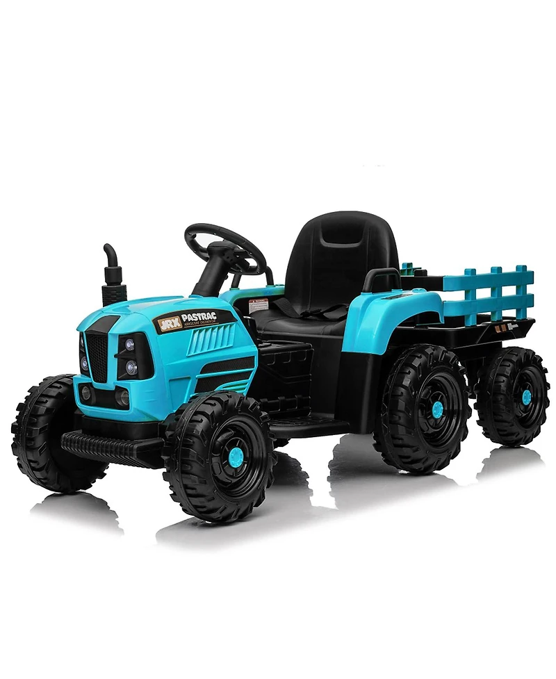 Yobtop Electric Ride-On Tractor with Trailer, Remote Control, 50-99 lbs Capacity, Ages 3+