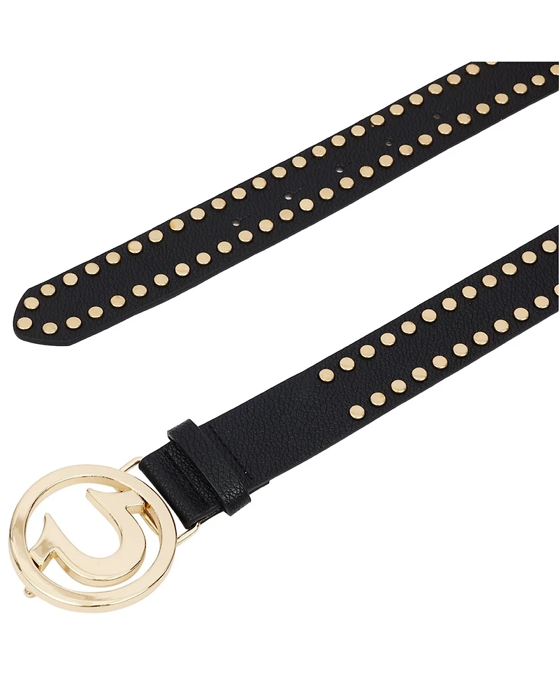 True Religion Studded Horseshoe Logo Belt