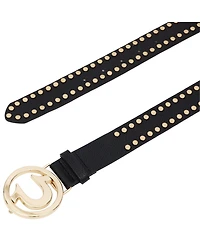 True Religion Studded Horseshoe Logo Belt