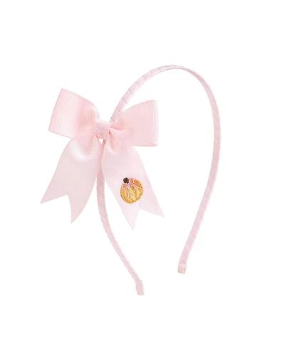 Sweet Wink Little and Big Girls Pumpkin Embroidered Bow Headband