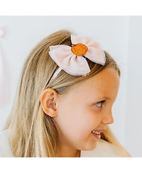 Sweet Wink Little and Big Girls Pumpkin Tulle Bow Headband