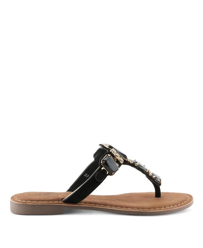 Azura Women's Agates Jeweled Sandal with Soft Footbed for All-day Ease