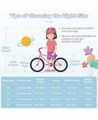 Hongge 12-Inch Kids Bike with Enclosed Chain Guard and Training Wheels, 110 lbs Capacity, Ages 3-4