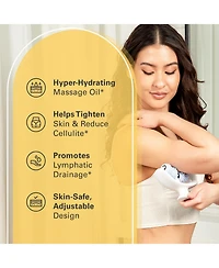 M3 Naturals Anti-Cellulite Oil and Lymphatic Drainage Massage Roller Kit, Fascia Blaster for Body Contouring, 8 fl Ounce
