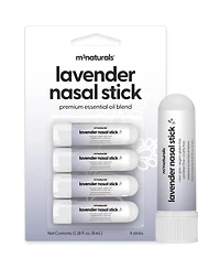 M3 Naturals Lavender Aromatherapy Nasal Inhaler Sticks with Mint, Orange, Lemon and Eucalyptus Oils, 4 Pack