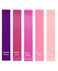 Sevorley 5-Piece Loop Resistance Bands Set with Carry Bag, Tpe Exercise Bands in 5 Levels for Yoga, Strength Training, Fitness and Rehab