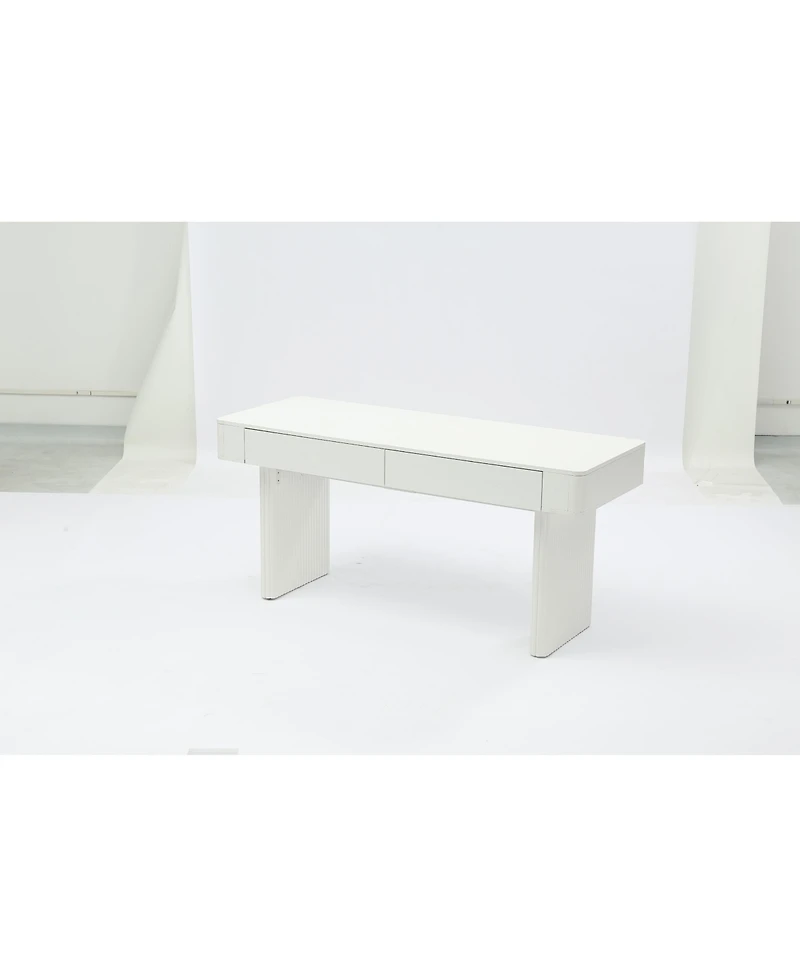 Tribesigns Rectangle Wooden Computer Desk with 2 Drawers, Modern Desk