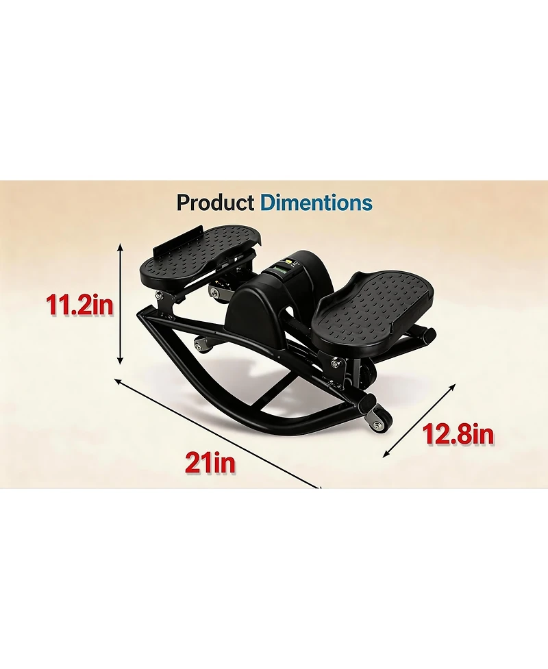 Sevorley Mini Stair Stepper with Led Display, Compact Low-Noise Hydraulic Climbing Exercise Machine for Home Fitness