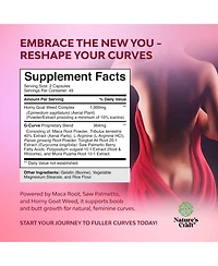 G-Curve Advanced Formula for Women, Horny Goat Weed with Maca and Tribulus Terrestris for Enhanced Energy Mood and Performance, Nature's Craft, 90ct