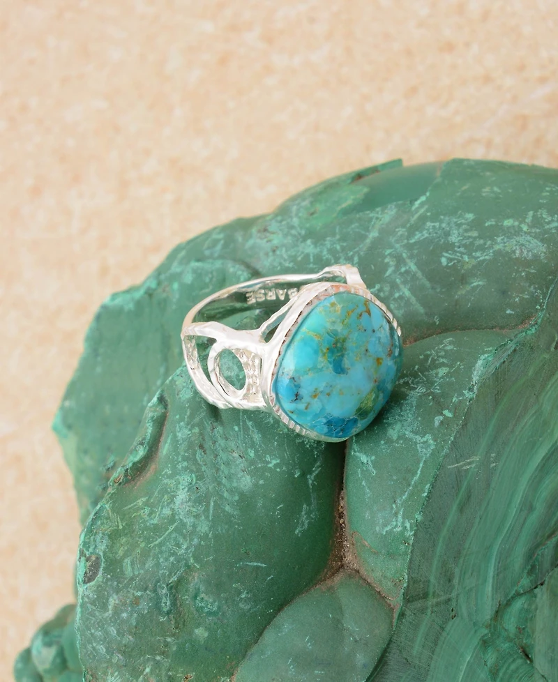 Barse Hypnosis Blue Turquoise and Silver Ring