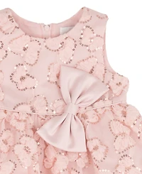 Rare Editions Baby Girls' Butterfly Soutache Bodice with Satin Bow Skirt and Panty