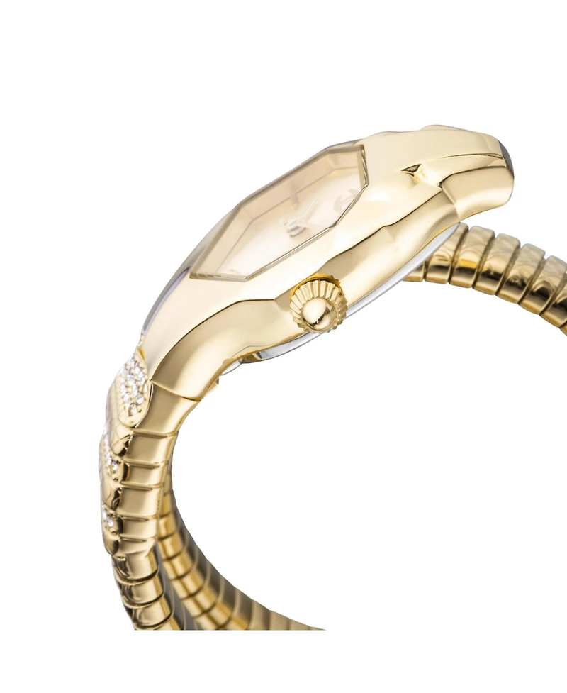 Just Cavalli Women's Glam Snake Quartz Ip Stainless Steel Bracelet Watch